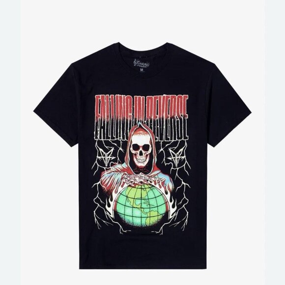Falling In Reverse Reaper World T-Shirt X-LARGE New - Picture 1 of 4